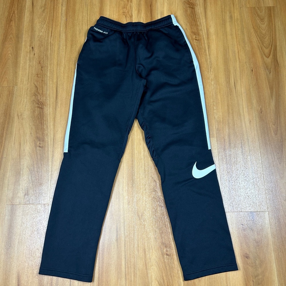 Nike Mens Therma-FIT Fleece Training Pants‎ Black White Stripe 619725-010 Small
